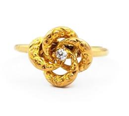Yellow Gold Ring- Women's