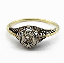 Yellow Gold Ring- Women's