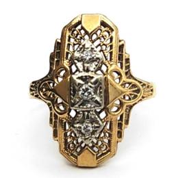 Yellow Gold Ring- Women's