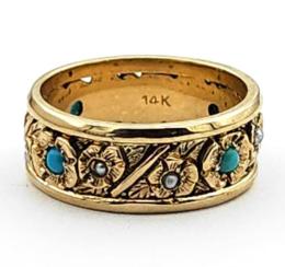 Yellow Gold Ring- Women's