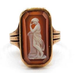 Yellow Gold Ring- Women's