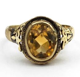 Yellow Gold Ring- Women's