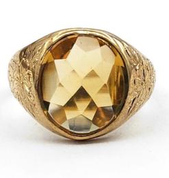 Yellow Gold Ring- Women's