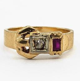 Yellow Gold Ring- Women's