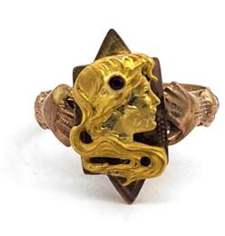 Yellow Gold Ring- Women's