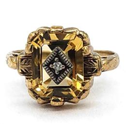 Yellow Gold Ring- Women's