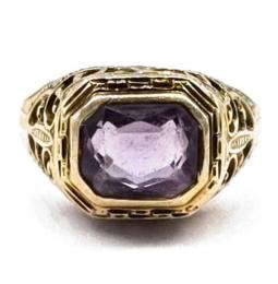Yellow Gold Ring- Women's