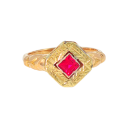 Yellow Gold Ring- Women's