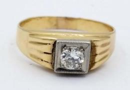 Yellow Gold Ring - Men's