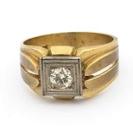 Yellow Gold Ring - Men's