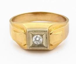 Yellow Gold Ring - Men's