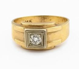 Yellow Gold Ring - Men's