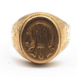 Yellow Gold Ring - Men's