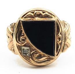Yellow Gold Ring - Men's