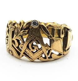 Yellow Gold Ring - Men's