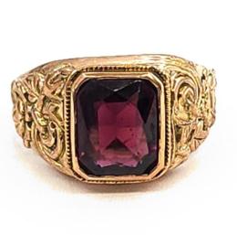 Yellow Gold Ring - Men's