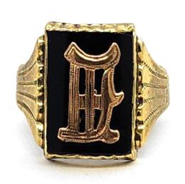 Yellow Gold Ring - Men's
