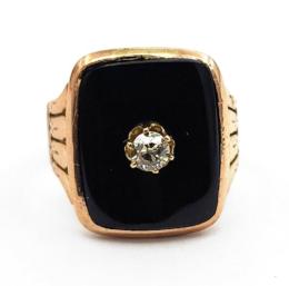 Yellow Gold Ring - Men's