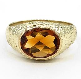 Yellow Gold Ring - Men's