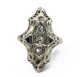 White Gold Ring - Women's