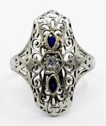 White Gold Ring - Women's