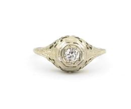 White Gold Ring - Women's