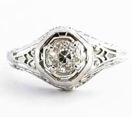 White Gold Ring - Women's