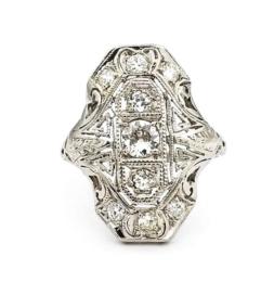 White Gold Ring - Women's