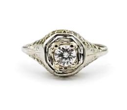 White Gold Ring - Women's