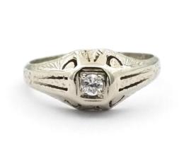 White Gold Ring - Women's