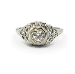 White Gold Ring - Women's