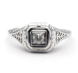 White Gold Ring - Women's