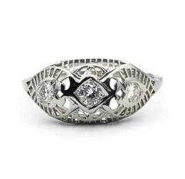White Gold Ring - Women's