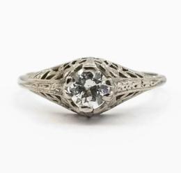 White Gold Ring - Women's