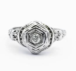 White Gold Ring - Women's