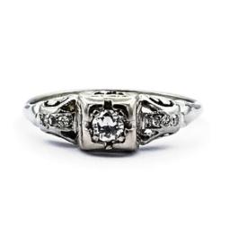 White Gold Ring - Women's