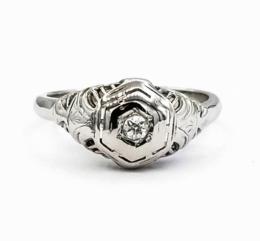 White Gold Ring - Women's