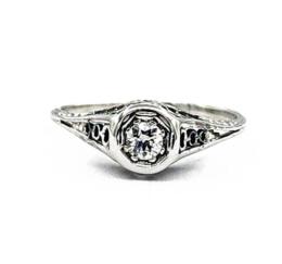 White Gold Ring - Women's