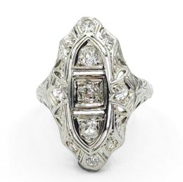 White Gold Ring - Women's