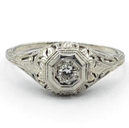 White Gold Ring - Women's