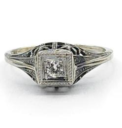 White Gold Ring - Women's