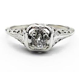 White Gold Ring - Women's