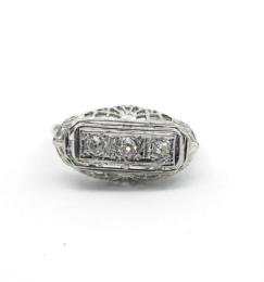 White Gold Ring - Women's