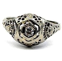 White Gold Ring - Women's