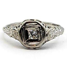 White Gold Ring - Women's