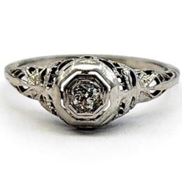 White Gold Ring - Women's