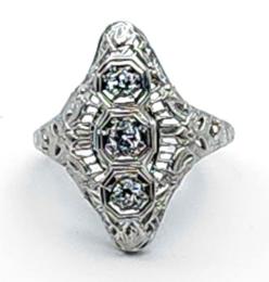 White Gold Ring - Women's