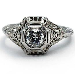White Gold Ring - Women's