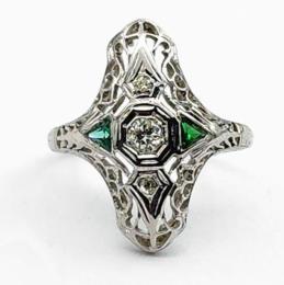 White Gold Ring - Women's