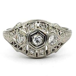 White Gold Ring - Women's